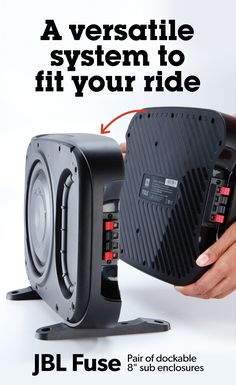 an advertisement for jbl's newest system to fit your ride is shown here