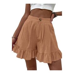 Womens High Waisted Shorts, Casual Chique, Elegante Casual, Ruffle Shorts, Nice Shorts, Belleza Natural, Chic Design, Summer Shorts, Stylus