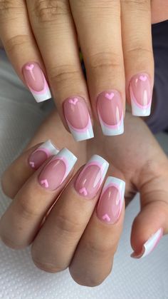 #nails #fashion Nail Ideas Pink And White, Hello Nails, Summery Nails, Her Nails, Nails Fashion