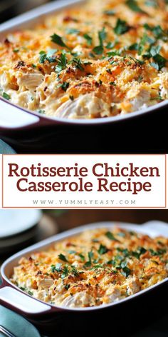 rotissee chicken casserole recipe with cheese and herbs