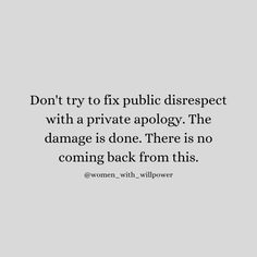 a quote that reads, don't try to fix public disrept with a private