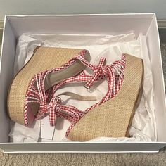 Red Summer Wedges Summer Wedges, Summer Inspo, Heels & Wedges, Womens Shoes Wedges, Shoes Wedges, Wedge Shoes, Fashion Inspo, Wedges, Size 7