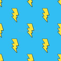 yellow lightning bolt pattern on blue background royalty illustration stock images and clippings for use in