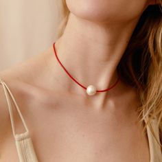 When you think Hart, think joyful jewelry. Created by Charlestonian Hart Hagerty in 2016, each piece of HART is a talisman to positivity, creating a soul-boosting experience for the modern, mindful woman. A unique, baroque pearl rests in the middle of this cherry red leather cord, making for an unexpectedly chic layering piece or a flirty solo necklace moment. Product Details Leather cord with gold-plated end caps. Naturally occurring pearl. Care Instructions The leather cord is quite durable an Elegant Luxury Jewelry With Adjustable Cord, Luxury Elegant Jewelry With Adjustable Cord, Kids Bead Bracelet, Letter Charm Necklace, Pearl Letters, Simpler Times, Red Pearl, Pearl Details, Rings Jewelry Fashion