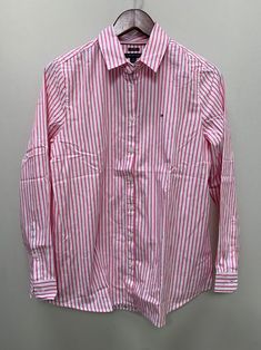 Tommy Hilfiger Stripe Oxford Shirt Pink Stripe 7699915 690 Classic Tommy Hilfiger Striped Tops, Tommy Hilfiger Long Sleeve Work Shirt, Tommy Hilfiger Long Sleeve Tops For Spring, Tommy Hilfiger Long Sleeve Shirt For Work, Tommy Hilfiger Fitted Casual Shirt, Fitted Casual Tommy Hilfiger Shirt, Tommy Hilfiger Striped Tops For Spring, Tommy Hilfiger Long Sleeve Summer Shirt, Tommy Hilfiger Long Sleeve Blouse For Spring