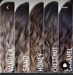 Rambut Brunette, Types Of Hair, Brunette Balayage Hair, Brown Hair Balayage, Balayage Brunette, Brown Blonde Hair, Hair Color And Cut, Shades Of Brown, Hair Color Balayage