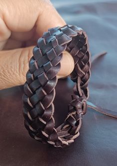 This handmade braided bracelet/anklet is made in our studio carefully with a quality Veg tan calf leather! It is a braid of 6 strips that measures 1cm / 0.39 inches width! We prepare it in your size and it could be bracelet or anklet! (#you could check in our shop, we also have necklaces of the same style!) The braiding is finished with a knot closure that allows it to be easily adjusted if you wish to give it as a gift for your son , husband or wife! Important to mention that you could have a s Leather Knot Bracelet, Have A Shower, Knot Bracelet, Braided Leather Bracelet, Presents For Men, Braided Bracelet, Same Style, Braided Bracelets, Braided Leather