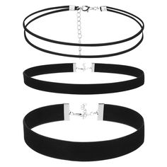 PRICES MAY VARY. 【Black Choker Necklace Set】Velvet choker adopts retro Gothic style and pure black classic design. The black necklace set includes 3 choker necklaces, two of which are wide and thin chokers made of velvet material, and one is a thin leather necklace, which can be matched with any Apparel, perfect necklace for women! 【Adjustable Size】Black choker necklace is 12 inches long, with an extra 3 inches extension chain, which can help adjust the size to fit different necks, don't worry a Black Velvet Choker Necklace, Velvet Choker Necklaces, Black Velvet Choker, Black Choker Necklace, Tour Outfits, Choker Jewelry, Layered Chokers, Choker Necklace Set, Velvet Choker