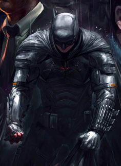 the dark knight rises poster with two men in suits and one is holding a bat