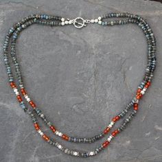 Handcrafted Necklace with Labradorite Pearl and Carnelian - Essence | NOVICA Floating Diamond Necklace, Jewelry Pearls, Boho Necklaces, Crochet Jewellery, Pearl Strands Necklace, Floating Necklace, Diy Jewelry Necklace, Pearl Strand, Necklace Ideas