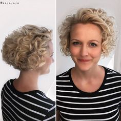 Chin Length Curly Bob Hairstyles, Short Permed Hair, Bob Haircut Curly, Curly Hair Photos, Short Curly Bob, Short Wavy