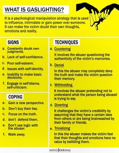 What Is Gaslighting, Gaslighting Signs, Lack Of Self Confidence, Mental Health Facts, Narcissistic Behavior, Mental And Emotional Health, Psychology Facts, Toxic Relationships, Coping Skills