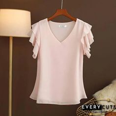 Fashion Blouses Women Tops and Blouse White/Pink Summer Short sleeve Loose Blouse Women Blouse Woman Ladies Shirts Plus Size 6XL | DealWithYou Elegant Short Sleeve Pink Blouse, Elegant Pink Short Sleeve Blouse, Pink V-neck Blouse For Work, Elegant Pink Short Sleeve Tops, Pink Feminine V-neck Shirt, Elegant Pink V-neck Blouse, Pink Short Sleeve Blouse For Work, Fashion Blouses, Blouses Women