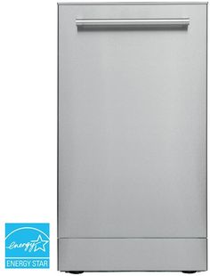 a stainless steel dishwasher with the words energy star on it's side