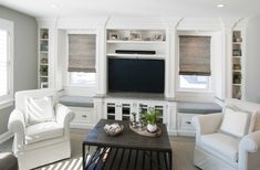 a living room filled with furniture and a flat screen tv mounted on a wall above a fireplace