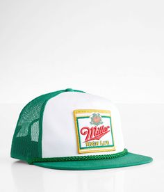 American Needle Miller High Life Trucker Hat - Green/White , Men's Green Embroidered patch snapback hat One size fits most. 100% Cotton. Apparel & Accessories > Clothing Accessories > Hats Hat Aesthetic, Miller High Life, Mens Trucker Hat, Hat For Men, Men's Hats, High Life, Accessories Clothing, Mens Green, Cap Design