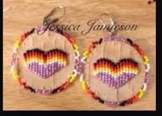 Beautiful birch bark Bead Embroidery Tutorial, Valentines Earrings, Native Beadwork, Nativity Crafts, Native American Beadwork, Bead Loom Bracelets, Beaded Earrings Patterns