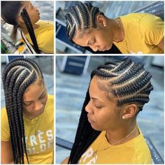 Looking for the next protective hairstyle? Below, I’ve compiled a list of 40 stylish lemonade protective hairstyles to inspire your next protective style. What are lemonade braids? Lemo… 5 Feed In Braids Hairstyles, 5 Feed In Braids, Lemonade Braids With Beads, Large Lemonade Braids, Feeder Braids, Black Kids Braids Hairstyles, Feed In Braids