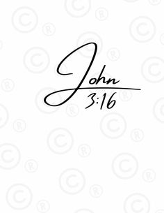 the word john 3 16 written in cursive handwriting