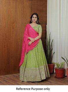 Black lehenga choli for women, faux Georgette lehenga with sequin work, designer wedding lehenga,designer lehenga for bridesmaid and gifting Lehengha details:-  Color: Green Fabric   : Faux Georgette  Work.    : Thread with Sequence  Size      : Up to 44 Inner.    : Micro Lehengha Type: Semi-Stitch Flair.    : - 3.5 meter and cancan with canvas Choli Details:- Fabric   : Faux Georgette  Inner    : Micro Work     :  thread with 9mm sequence  Size       : Up to 42 UN stich  Dupata details:- Fabric Black Lehenga Choli, Green Lehenga Choli, Lehenga Choli Designs, Lehenga Choli For Women, Bridesmaid Lehenga, Choli For Women, Black Lehenga, Georgette Lehenga, Lengha Choli