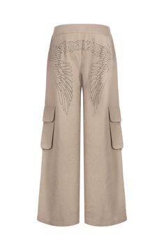 Luxury Designer Pants With Pockets, Luxury Embroidered Border Straight Pants, Luxury Embroidered Pants, Luxury Floral Embroidered Bottoms, Luxury Women's Pants With Patch Pockets, Luxury Embroidered Bottoms, Luxury Women's Pants With Flap Pockets, Luxury Embroidered Fitted Pants, Luxury Chic Embroidered Pants