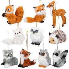 PRICES MAY VARY. Package includes: you will receive 10 pieces of plush animal Christmas hanging ornaments in, enough quantity and styles to meet your home and party decoration needs on Christmas or daily life Reliable and quality material: these plush animal hanging ornaments are with polyethylene hard shell, and quality artificial plush, soft and comfortable to touch, not easy to break or deform, not easy to fade, durable and reliable Rich in styles: these woodland faux fur animal ornaments are Woodland Animal Christmas, Animal Christmas Ornaments, Tree Keychain, Ornaments For Christmas Tree, Animal Ornaments, Pet Organization, Ornaments For Christmas, Keychain Backpack, Animal Christmas