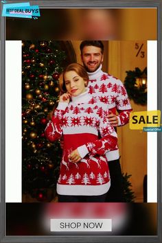 Polyester Innovative Classic Turtleneck Christmas Couple Top Cute Christmas Pattern, Classic Turtleneck, Trendy Christmas Outfits, Couples Sweaters, Christmas Couple, Christmas Pattern, Christmas Women, Top Pattern, Christmas Seasons