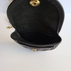 "Classic Vtg Coach Mini Belt/crossbody bag Black leather with brass hardware Snap button closure with a long 46\" detachable strap to be worn over shoulder or crossbody Measures: 5 1/2\"L, 5\"H, 2\"W Belt loops to attach to your belt as a fanny pack to be hands free Great for cards/ lipstick and small items Made in USA Cleaned, conditioned and ready to wear Questions? Just ask! More vtg coach styles/colors also available" Classic Belt Bag With Gold-tone Hardware For Travel, Classic Crossbody Belt Bag, Classic Belt Bag With Removable Pouch, Classic Leather Coin Purse With Snap Closure, Vintage Coach, Mini Crossbody, Black Mini, Black Cross Body Bag, Tiffany Blue