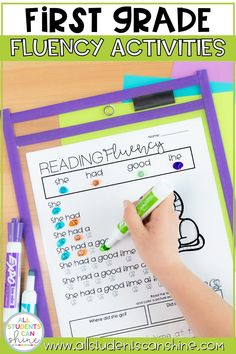 the first grade flueny activities are great for students to practice their writing skills