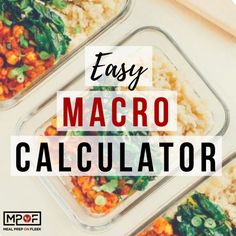 Free Macro Calculator, 400 Calorie Meals, Macro Calculator, Keto Calculator, Meal Prep On Fleek, Chicken Meal Prep, Fodmap Recipes, Meal Prep Containers, Mediterranean Diet Recipes