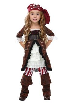 Toddler Girl Pirate Costume, Toddler Pirate Costumes, Pirate Costume Kids, Pirate Girl Costume, Party City Costumes, Pirate Princess, Girl Pirates, Costume Carnaval, Baby Costumes Girl