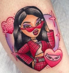 90s Tattoos, Girl Thigh Tattoos, Mommy Tattoos, Cartoon Character Tattoos, Tatuaje A Color, Wrist Tattoos For Women