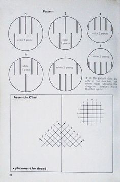 four circles are shown with the same pattern on each circle, as well as different lines