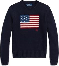 American Flag Sweater, Ralph Lauren Pullover, Long Sleeve Jumper, Polo Sport, Ralph Lauren Collection, Ralph Lauren Sweater, Short En Jean, Jumper Sweater, Crewneck Sweater