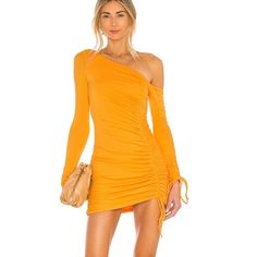 Tangerine Color, Excellent Condition. Tags Still On, Never Worn. Ttts. From Revolve Blue Sequin Dress, Balloon Sleeve Dress, Tangerine Orange, Halter Mini Dress, Blush And Gold, Blue Mini Dress, Yellow Fashion, Sequin Mini Dress, Red Mini Dress