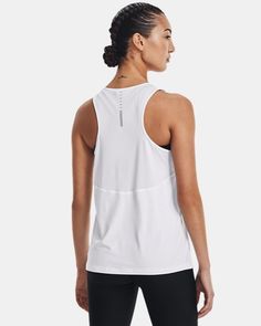 Insanely soft, breathable fabric|4-way stretch material moves better in every direction|Material wicks sweat & dries really fast|Strategic mesh panels for added ventilation where you need it|Classic racerback design|Dropped, shaped hem for enhanced coverage Dri-fit Athleisure Workout Tops, White Dri-fit Athleisure Activewear, Dri-fit Athleisure Activewear, Casual Dri-fit Activewear For Workout, White Dri-fit Activewear For Gym, Dri-fit Athleisure Activewear For Training, Technical Running Tops With Light Support, Technical Workout Top With Mesh Back, White Go-dry Athleisure Activewear