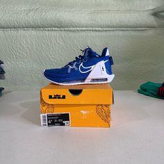 Never Worn Lebron Witness 6, Dynamic Blue High-top Basketball Shoes, Blue High-top Synthetic Basketball Shoes, Basketball Shoes Lebron, Nike Lebron Witness 6 Shoes, Nike Lebron, Kids Nike, Basketball Shoes, Nike Shoes