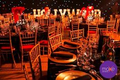 tables and chairs are set up for an event