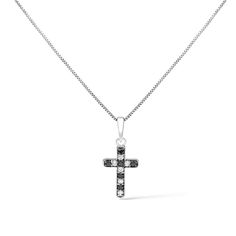 80-8640WDMBK Black Diamond Necklace, Diamond Cross Pendants, Diamond Cross, Bridal Bands, Necklace Black, Cross Pendant Necklace, Bracelet Collection, Fine Earrings, Trending Gifts