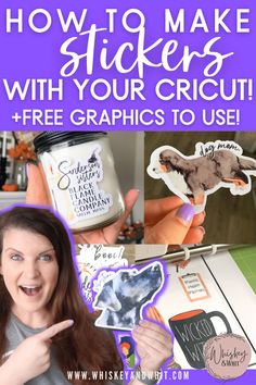 how to make stickers with your cricut and free graphics to use for crafts