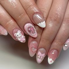 Marie Nails, Cute Pink Nails, I Love Nails