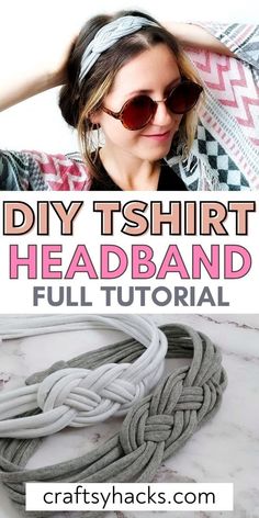 the diy t - shirt headband is easy to make