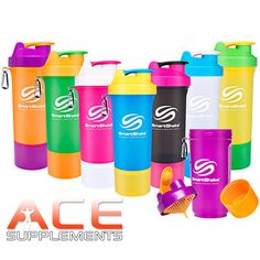 DESIGN YOUR OWN-Slim Neon SmartShake Protein Shaker Mixer Cup 500ml Slim Shaker, Bodybuilding Supplements, Protein Shakes, Design Your Own, Reusable Water Bottle, Beverage Can, Bodybuilding