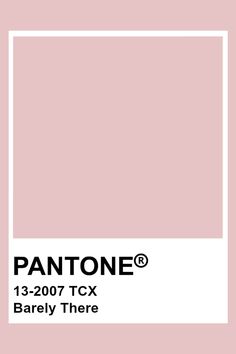 pantone's logo with the words, 13 - 2077 tcx barely there