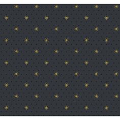 a black background with gold stars in the center and dots on it's side