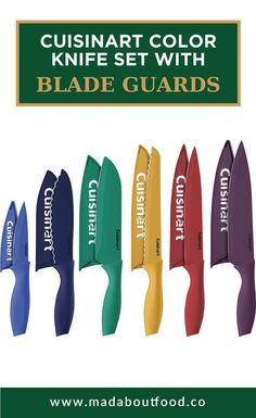 the cusinart color knife set with blade guards