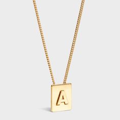 Classic Gold Initial Necklace For Formal Occasions, Classic Gold Necklaces With Initials, Formal Gold Necklaces With Initials, Modern Gold Initial Necklace For Anniversary, Luxury Gold Initial Pendant Necklace, Gold Necklaces With Initials For Formal Occasions, Luxury Gold Pendant Initial Necklace, Gold Initials Necklace For Formal Occasions, Classic Gold Necklace With Square Pendant