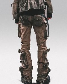 Cyberpunk Pants, Cyberpunk Helmet, Hakama Pants, Techwear Pants, Techwear Outfits, Streetwear Pants, Urban Exploration, Chest Bag, Oversized Tshirt