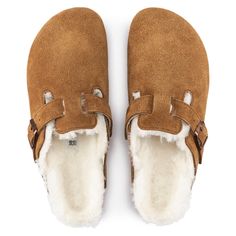 Boston Suede Leather Boston Shearling Birkenstock, Boston Shearling, Birkenstock Boston Shearling, Capsule Closet, Birkenstock Women, Snowboarding Gear, Open Fire, Boston Clog, Birkenstock Boston