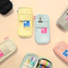 "Pencil Case 8 Colors 🌈 This cute little pen pouch is great to keep small things in like pens, stationeries, chargers, bobby pins, hair ties, makeups, and more! Detail * Comes in 8 colors: Ivory, Yellow, Light Blue, Blue, Pink, Emerald, Gray & Black * Size: 95 x 210 x55mm * Material: Cotton, nylon * 2 inner pockets 🐻 Matching 11\" iPad Case: https://www.etsy.com/listing/1314244248" Rectangular School Pouch With Pen Holders, Portable Rectangular School Pouch, School Cases With Pen Slots And Pouch Shape, School Cases With Pen Slots In Pouch Shape, Back To School Pouch With Pen Slots, Portable Rectangular Pencil Case For Daily Use, Multifunctional Portable Pencil Case For Daily Use, Multifunctional Rectangular Pencil Case With Pen Holders, School Zipper Pouch Case